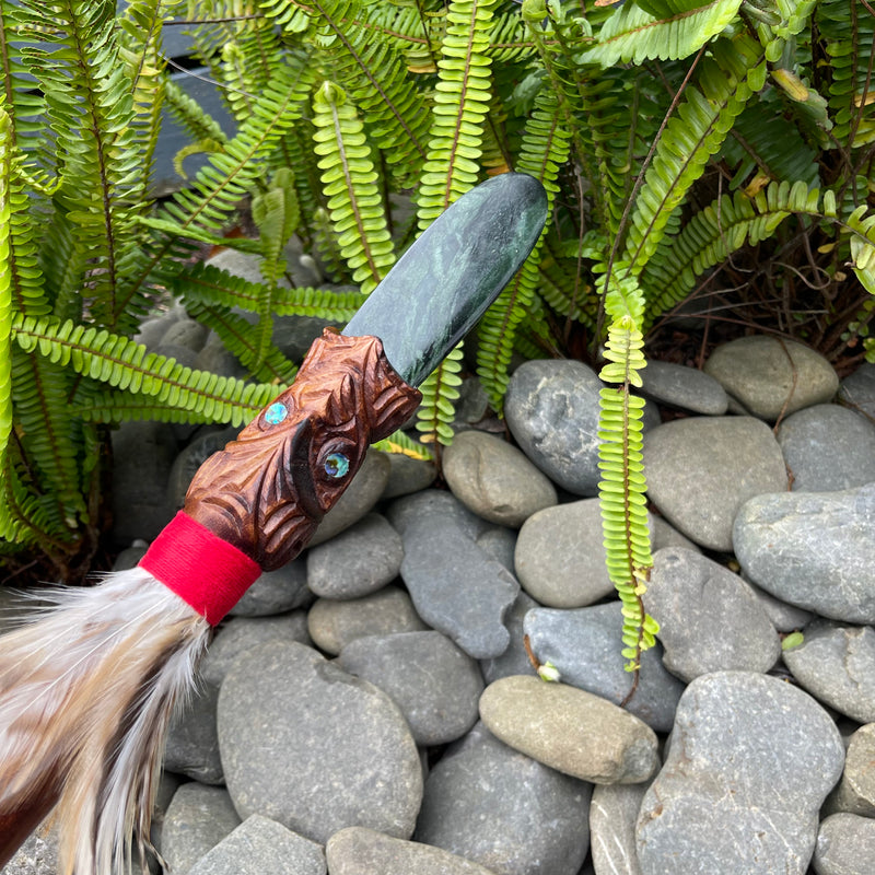 Taiaha With NZ Greenstone Blade 143cm