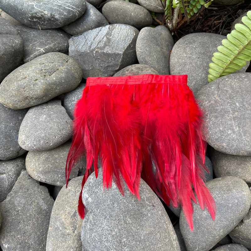 Red Saddle Feathers
