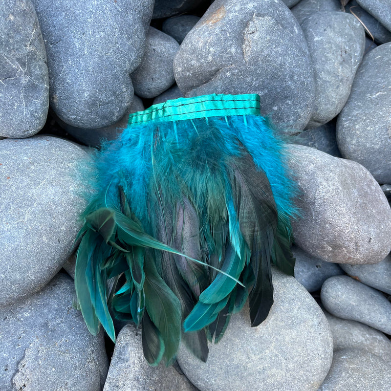 Teal Coque Feathers